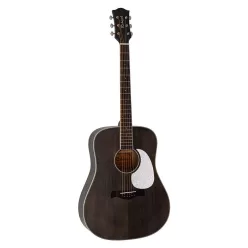   HSD-35-MBK Richwood Heritage Series dreadnought guitar with solid cedar top, matt trans black