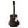 HSD-35-MBK Richwood Heritage Series dreadnought guitar with solid cedar top, matt trans black