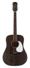 HSD-35-MBK Richwood Heritage Series dreadnought guitar with solid cedar top, matt trans black