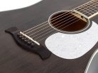 HSD-35-MBK Richwood Heritage Series dreadnought guitar with solid cedar top, matt trans black