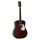 HSD-35-MBR Richwood Heritage Series dreadnought guitar with solid cedar top, matt trans brown