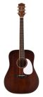 HSD-35-MBR Richwood Heritage Series dreadnought guitar with solid cedar top, matt trans brown