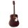 HSD-35-MRD Richwood Heritage Series dreadnought guitar with solid cedar top, matt trans red