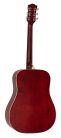 HSD-35-MRD Richwood Heritage Series dreadnought guitar with solid cedar top, matt trans red