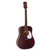 HSD-35-MRD Richwood Heritage Series dreadnought guitar with solid cedar top, matt trans red