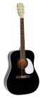 HSD-55-BK Richwood Heritage Series dreadnought guitar with solid spruce top, black