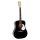 HSD-55-BK Richwood Heritage Series dreadnought guitar with solid spruce top, black