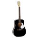 HSD-55-BK Richwood Heritage Series dreadnought guitar with solid spruce top, black