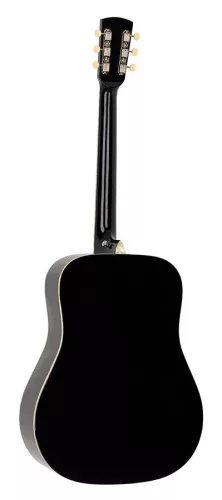 HSD-55-BK Richwood Heritage Series dreadnought guitar with solid spruce top, black