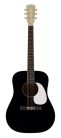 HSD-55-BK Richwood Heritage Series dreadnought guitar with solid spruce top, black