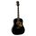 HSDS-42-BK Richwood Heritage Series dreadnought guitar with solid spruce top, black