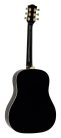 HSDS-42-BK Richwood Heritage Series dreadnought guitar with solid spruce top, black