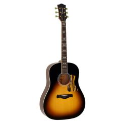   HSDS-42-SB Richwood Heritage Series dreadnought guitar with solid spruce top, sunburst