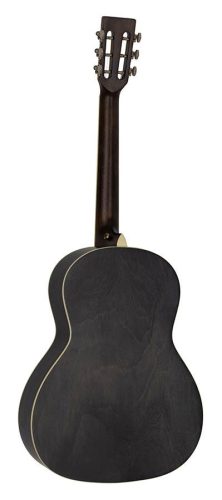 HSP-35-MBK Richwood Heritage Series parlor guitar with solid cedar top, matt trans black