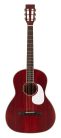 HSP-35-MRD Richwood Heritage Series parlor guitar with solid cedar top, matt trans red