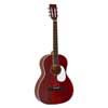 HSP-35-MRD Richwood Heritage Series parlor guitar with solid cedar top, matt trans red