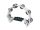 HTA-40-WH Hayman  half moon tambourine, no drum head, plastic, white