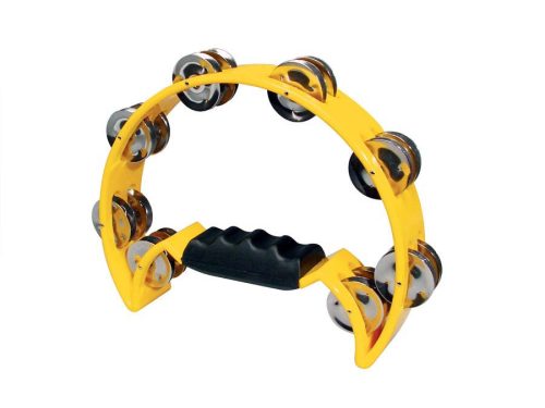 HTA-40-YE Hayman  half moon tambourine, no drum head, plastic, yellow