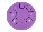 HTD0608/PU Hayman  steel tongue drum 6" purple, 8 notes C-Major ionian: C4-D4-E4-F4-G4-A4-B4-C5