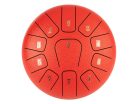 HTD1011/RD Hayman  steel tongue drum 10" red, 11 notes C-Major ionian: G3-A3-B3-C4-D4-E4-F4-G4-A4-B4-C5