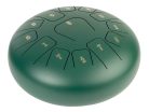 HTD1213/GN Hayman  steel tongue drum 12" green, 13 notes C-Major ionian: G3-A3-B3-C4-D4-E4-F4-G4-A4-B4-C3-D3-E3