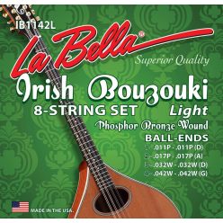   IB1142L La Bella Acoustic Folk string set Irish bouzouki phosphor bronze wound light