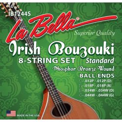   IB1244S La Bella Acoustic Folk string set Irish bouzouki phosphor bronze wound standard