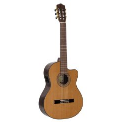   Ilsa CCE Salvador Cortez Iberia Series classic guitar, solid cedar top,rosewood b&s, glossy finish - cutaway and Fishman Clásica II