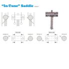 In-Tune Ti Gotoh  set bridge saddles for TE guitar, solid titanium, compensated, set of 3 pieces