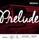 J1010-44M D'Addario Prelude cello string set 4/4, medium, steel, compound wound