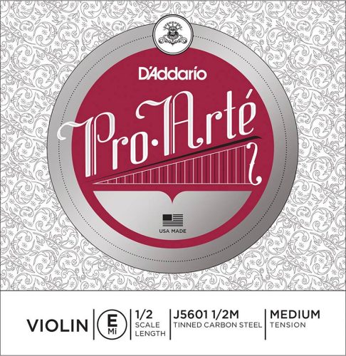 J5601-12M D'Addario Pro Arte Bowed violin string E-1 1/2, plain steel