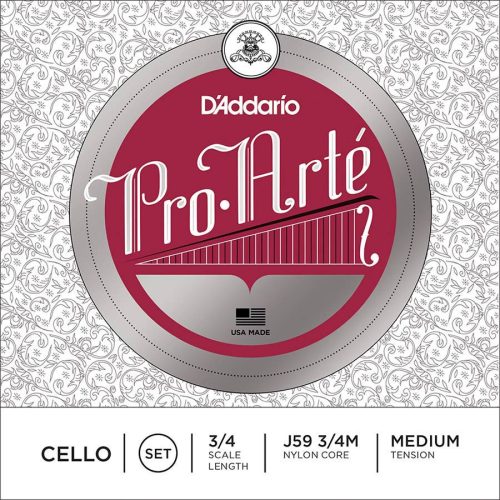 J59-34M D'Addario Pro Arte Bowed cello string set 3/4