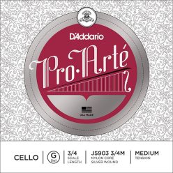   J5903-34M D'Addario Pro Arte Bowed cello string G-3 3/4, silver