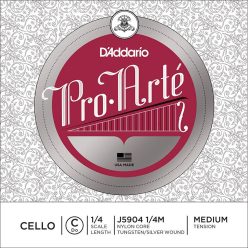   J5904-14M D'Addario Pro Arte Bowed cello string C-4 1/4, silver/tungsten