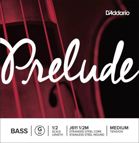 J611-12M D'Addario Prelude double bass string G-1 1/2, medium, stranded steel core, stainless steel