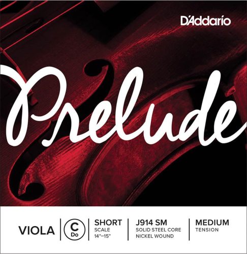 J914-SM D'Addario Prelude viola string C-4 short, medium, steel/nickel