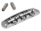 JB-1133-11-A Halon offset guitar bridge, imperial posts, full 1060 steel, chrome gloss