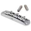 JB-1133-11-A Halon offset guitar bridge, imperial posts, full 1060 steel, chrome gloss