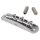 JB-1133-11-M Halon offset guitar bridge, metric posts, full 1060 steel, chrome gloss