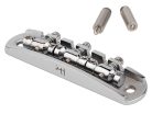 JB-1133-11-R Halon offset guitar bridge, rocking posts, full 1060 steel, chrome gloss