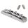 JB-1133-11-R Halon offset guitar bridge, rocking posts, full 1060 steel, chrome gloss