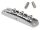 JB-1133-11-R Halon offset guitar bridge, rocking posts, full 1060 steel, chrome gloss