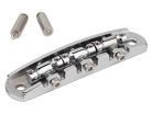 JB-1133-11-R Halon offset guitar bridge, rocking posts, full 1060 steel, chrome gloss