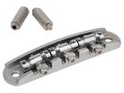 JB-1133-22-A Halon offset guitar bridge, imperial posts, full 1060 steel, chrome satin