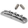 JB-1133-22-A Halon offset guitar bridge, imperial posts, full 1060 steel, chrome satin