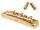 JB-1144-11-A Halon offset guitar bridge, imperial posts, full 1060 steel, gold plated gloss