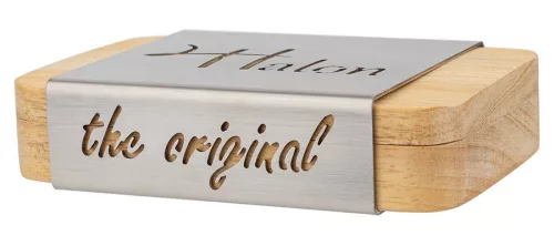 JB-1331-12-M Halon offset guitar bridge, metric posts, chrome gloss 1060 steel bridge plate, satin raw MS-58 brass saddles