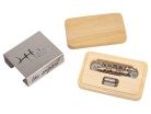 JB-1731-12-A Halon offset guitar bridge, imperial posts, chrome gloss 1060 steel bridge plate, satin raw phosphor bronze saddles