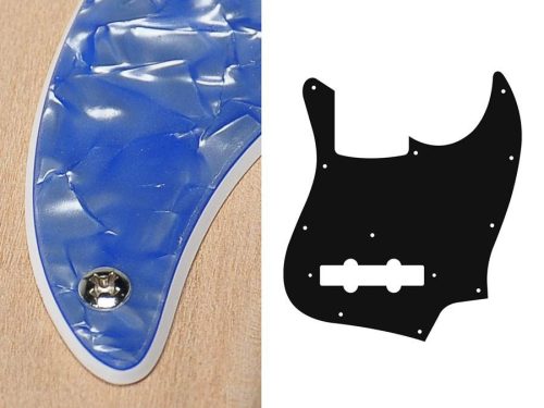 JB-210-POB Boston  pickguard, Jocker bass, standard, 2 ply, pearl ocean blue