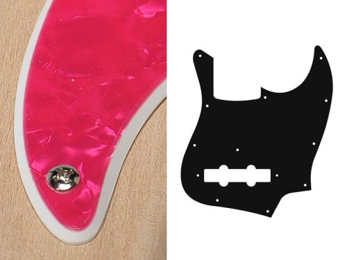 JB-210-PP Boston  pickguard, Jocker bass, standard, 2 ply, pearl pink